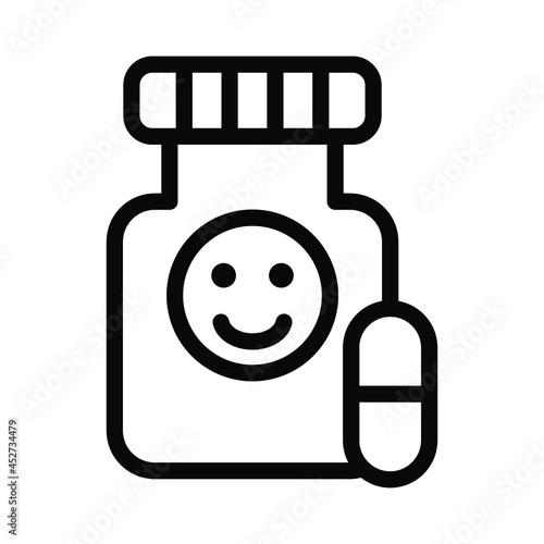 antidepressant icon illustration vector graphic
