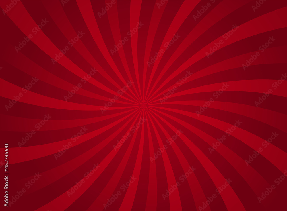 Sunlight spiral rays background. Red swirl focus background. Vector illustration. Sunlight spiral rays background. Red swirl focus background. Vector illustration.