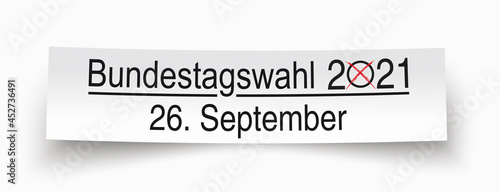 Zettel Bundestagswahl 2021