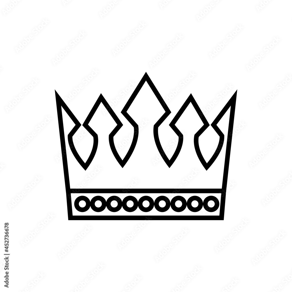 Crown vector icon. King illustration sign. Queen symbol. monarchy mark.