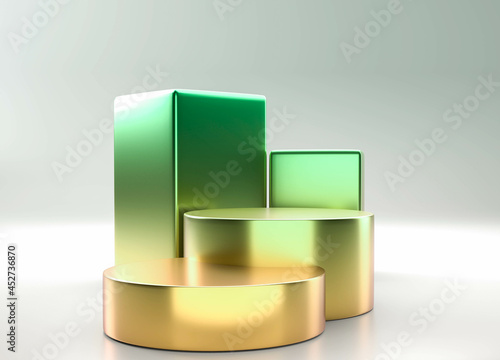 Pedestal for display, shelf beyond imagination, Platform for design,Blank product stand.3D rendering