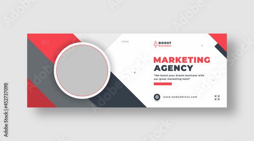 Corporate or marketing agency social media facebook cover web banner template