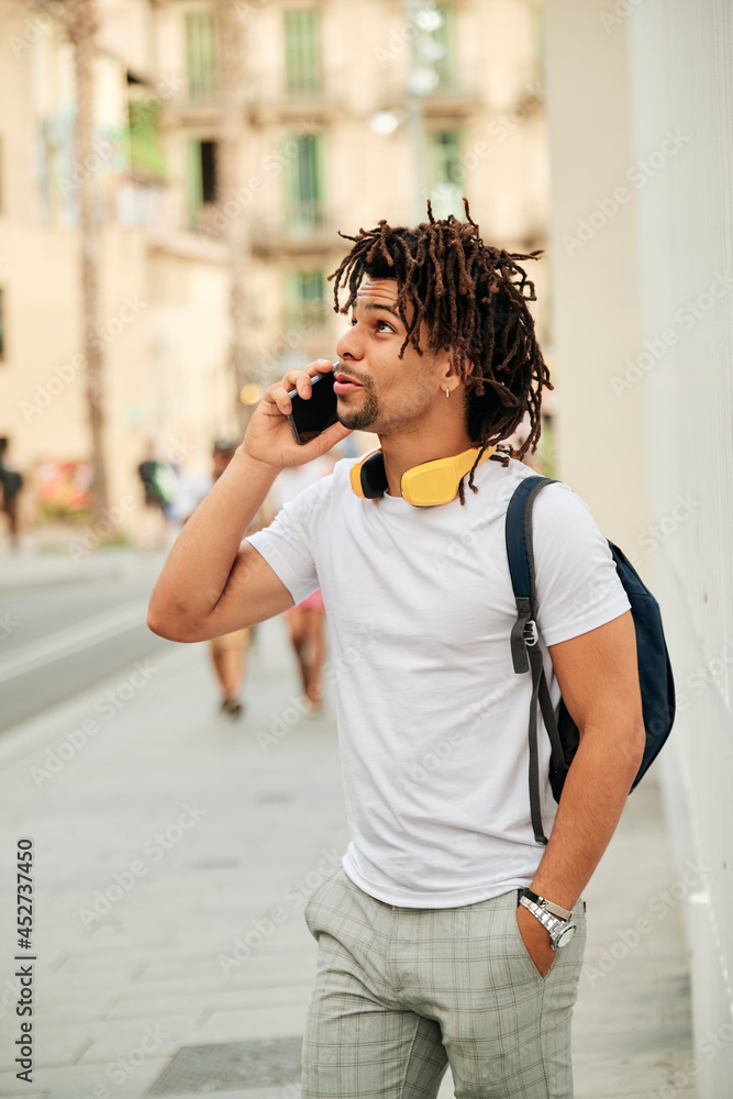 portrait of a black man with Dreadlocks - concept lifestyle
