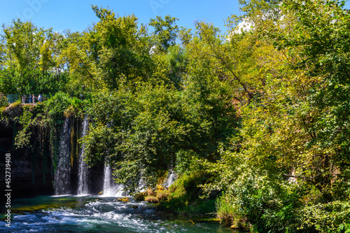Upper Duden Waterfall is called as Alexander Falls as well and 10 km far from the city center. The paradise like hinterland of the waterfall is all in green in Antalya © svetlanamarkova