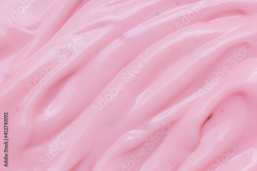 texture, yoghurt, macro,close up pink creamy homemade blueberries or strawberries yogurt texture background