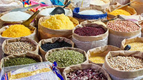 Dried food products sold on the market in Ho Chi Minh City, Vietnam photo