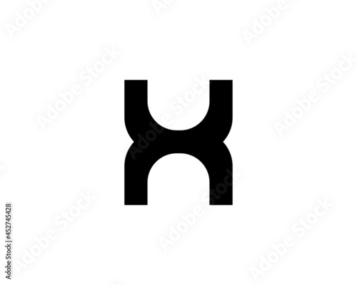 H and hh letter logo design vector template