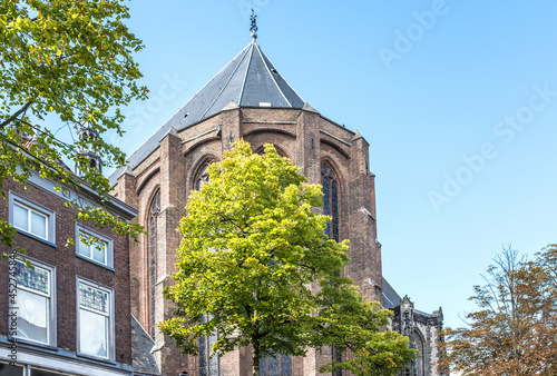 Old Church seen from the Voorstraat, Delft, South Holland Province, The Netherlands photo
