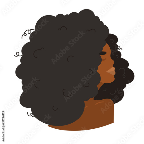Abstract woman portrait. Afro american black skin girl. Afro woman, American african woman, Black woman, Curly hair, African girls, Beautiful Black Woman, Dark, Africa, Girl face, Curly hair