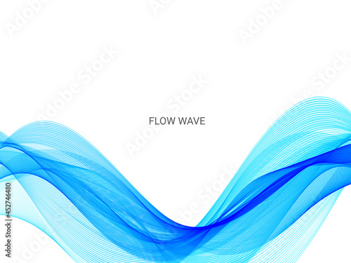 Abstract modern flowing blue wave pattern background