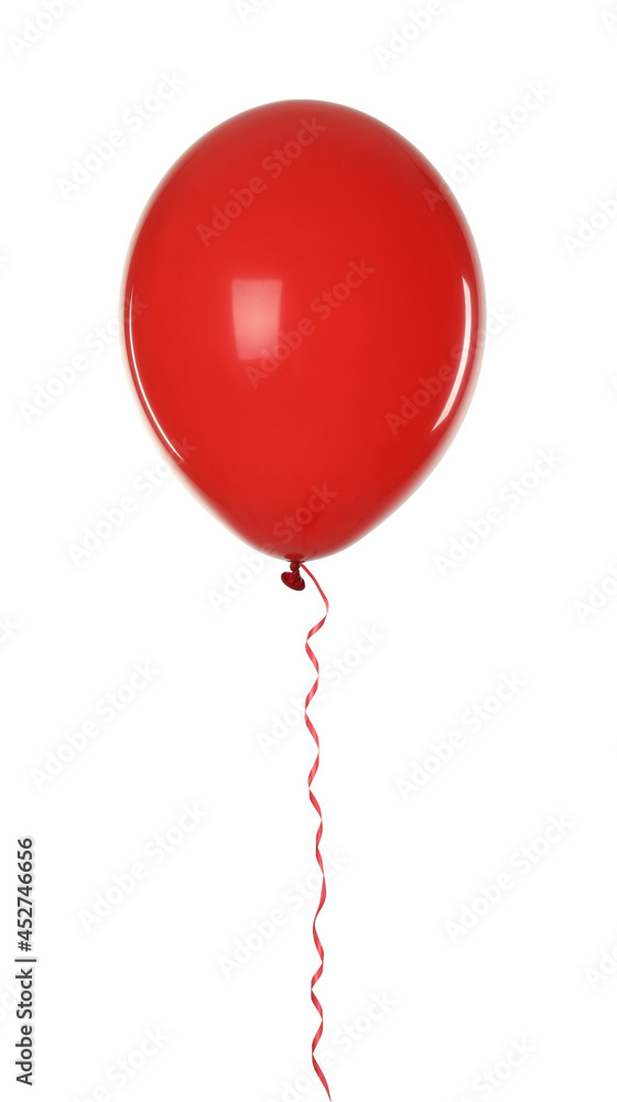 Red balloon with ribbon isolated on white Red balloon with ribbon isolated on white