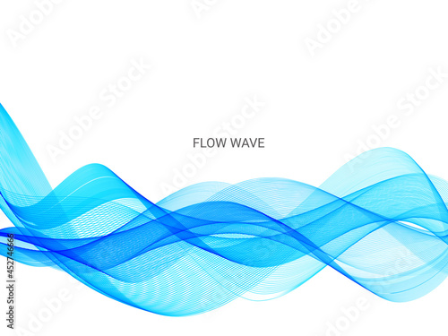 Abstract stylish decorative blue curve pattern wave background