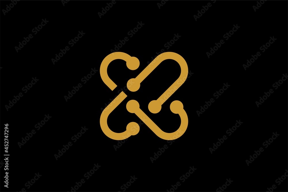 Cross X logo design vector. Letter X outline the abstract symbol. Type X and dots vector icons. Cross X logo design vector. Letter X outline the abstract symbol. Type X and dots vector icons.