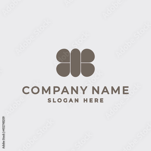 Minimal kids and home textile logo template