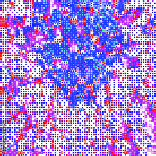 Creative mosaic pattern colored squares. Colored art festival abstract pixel background. RGB pattern. Mosaic colorful beautiful tiles. Modern art color pattern ornament decorative illustration.