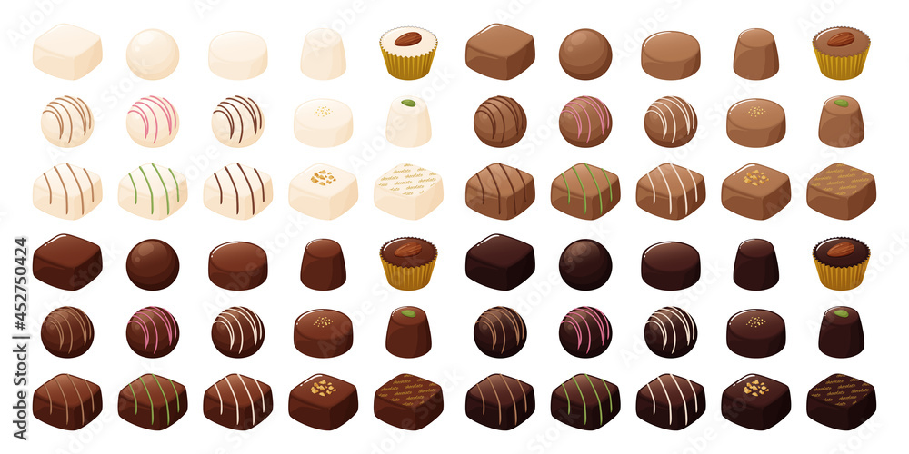 チョコレートのイラスト素材セット チョコレートのイラスト素材セット