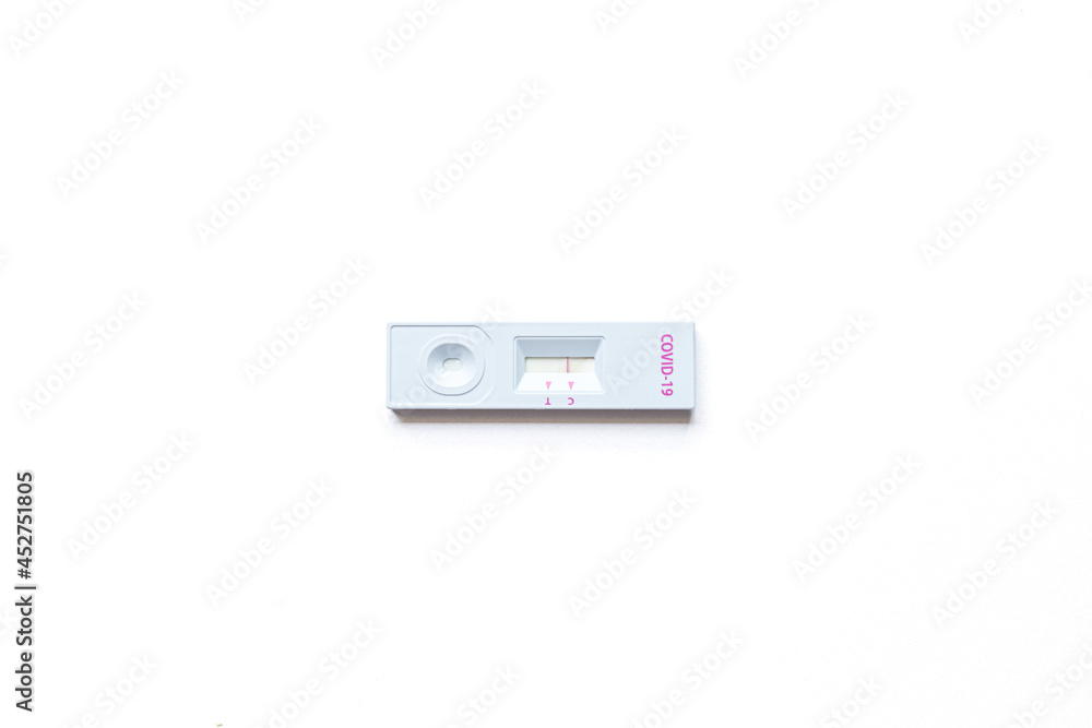 A Negative Result for COVID-19 with test kit for viral disease COVID-19 2019-nCoV. Lab card kit test for coronavirus SARS-CoV-2 virus. Fast test COVID-19. Pandemic infectious concept A Negative Result for COVID-19 with test kit for viral disease COVID-19 2019-nCoV. Lab card kit test for coronavirus SARS-CoV-2 virus. Fast test COVID-19. Pandemic infectious concept