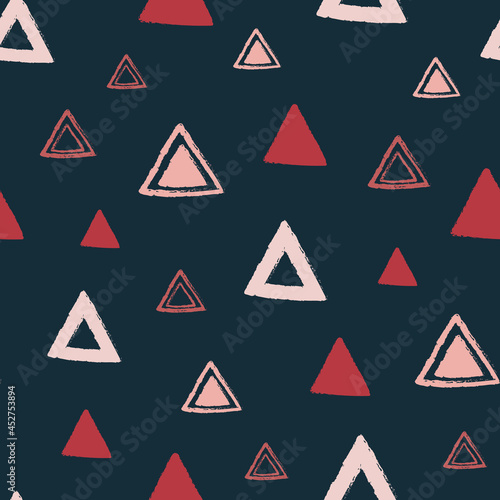Free Download Vector Elegant Black Red Triangles seamless pattern background perfect for fabric, scrapbooking, wallpaper, web and graphic projects. Christmas Rock vibes! - GFXLoad