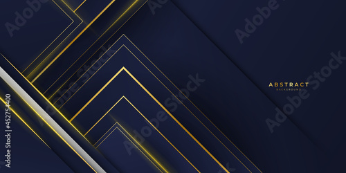Abstract dark blue and gold background
