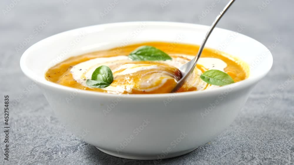 bowl of soup and spoon bowl of soup and spoon