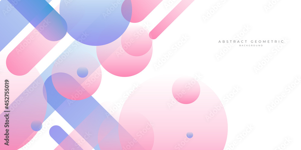 Blue and pink gradient geometric shape background 