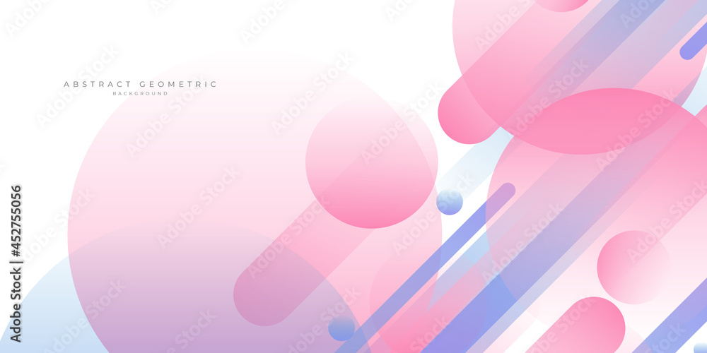 Blue and pink gradient geometric shape background 