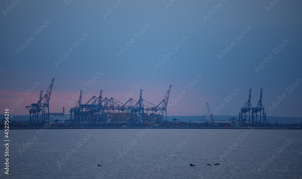 cranes in port