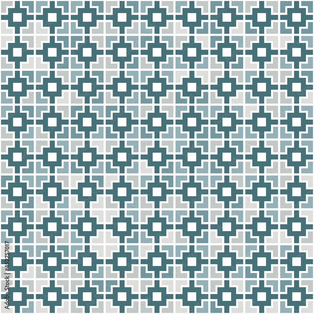 Seamless crosses and dots vibrant contrast pattern vector background