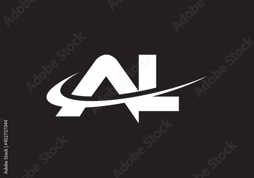 AL letter creative modern logo design vector image