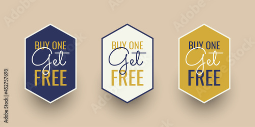 Set buy one get free label template design