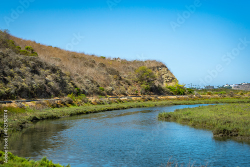 View of Upper Newport Bay wetland in Newport Beach, California
