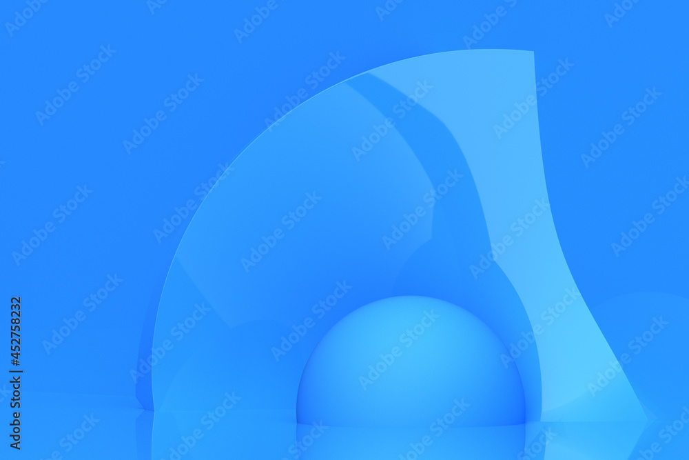 blue geometric abstraction iceberg 3d rendering