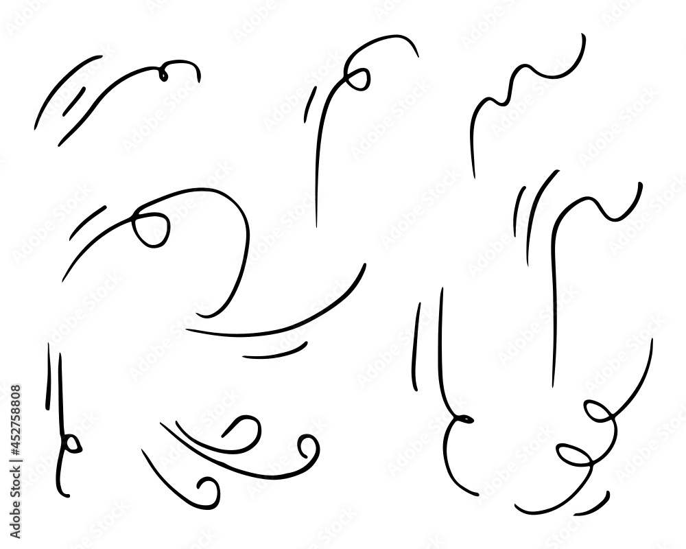 doodle wind illustration vector handrawn style isolated on white background. doodle wind illustration vector handrawn style isolated on white background.