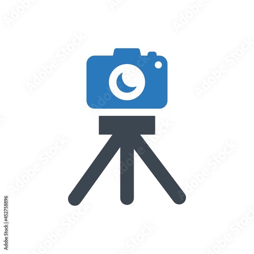 Camera tripod icon