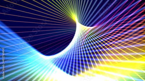 colorful lines of abstract background, 3D rendering