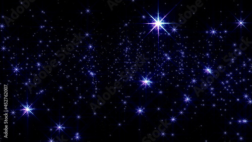 christmas snow stars light at night