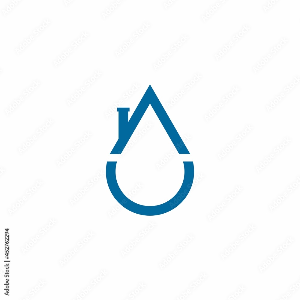 house combination with water drops house combination with water drops