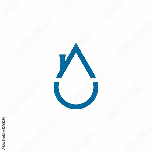 house combination with water drops