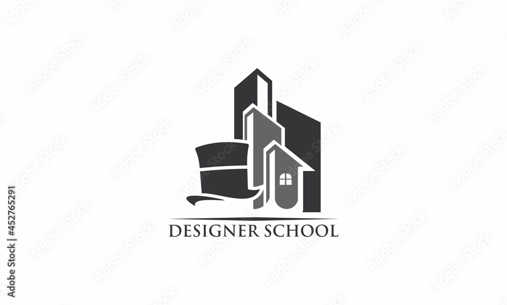 designer school concept design logo