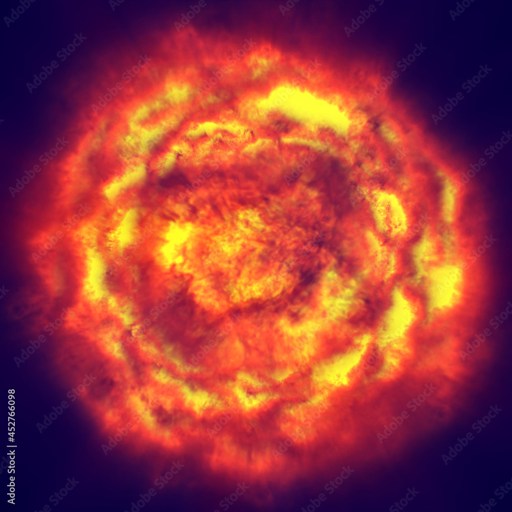 Fototapeta premium fire ball explosion in space