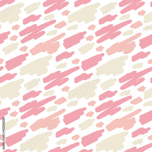 Cute, delicate seamless pattern with on a white background in pastel color.