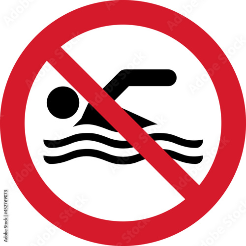 ISO 7010 P049 No swimming