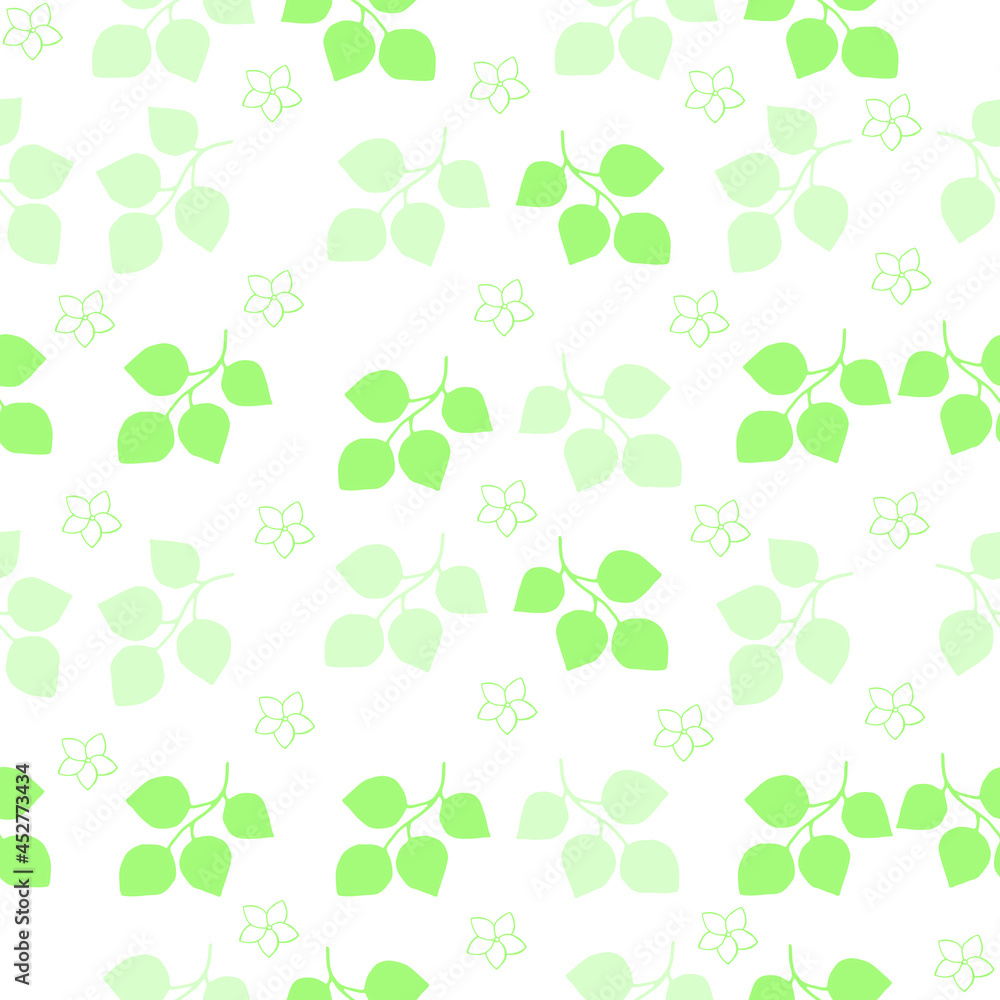 Seamless spring pattern and frames with tropical leaves, flowers and plants. Vector illustration. Seamless spring pattern and frames with tropical leaves, flowers and plants. Vector illustration.