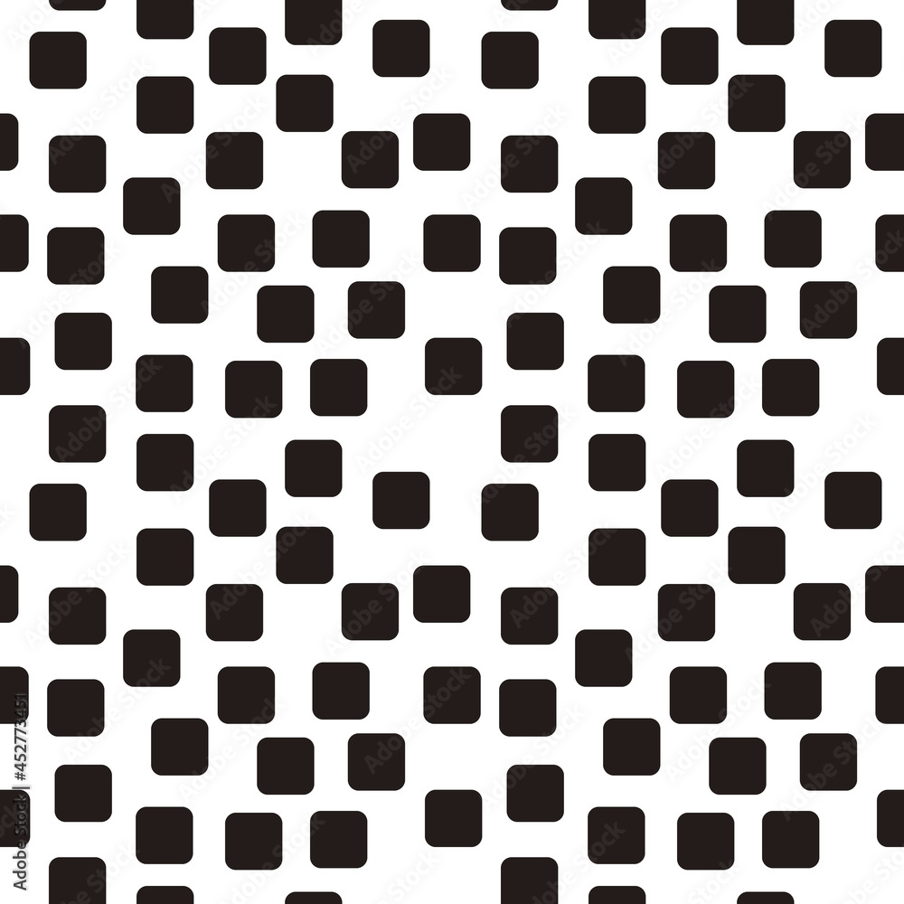 Rounded squares in random place. Vector black squares pattern. Rounded squares in random place. Vector black squares pattern.