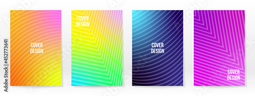 Minimal Poster. Pastel Soft. Rainbow Gradient Set.