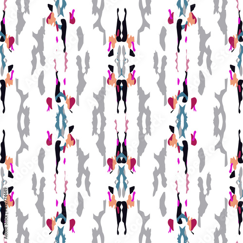 Spots, Ikat. Tie Dye, Batik. Seamless Pattern.