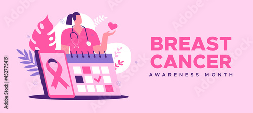 Breast Cancer awareness month doctor phone app