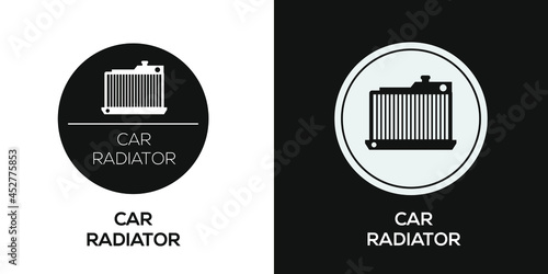 Creative (car radiator) Icon ,Vector sign.