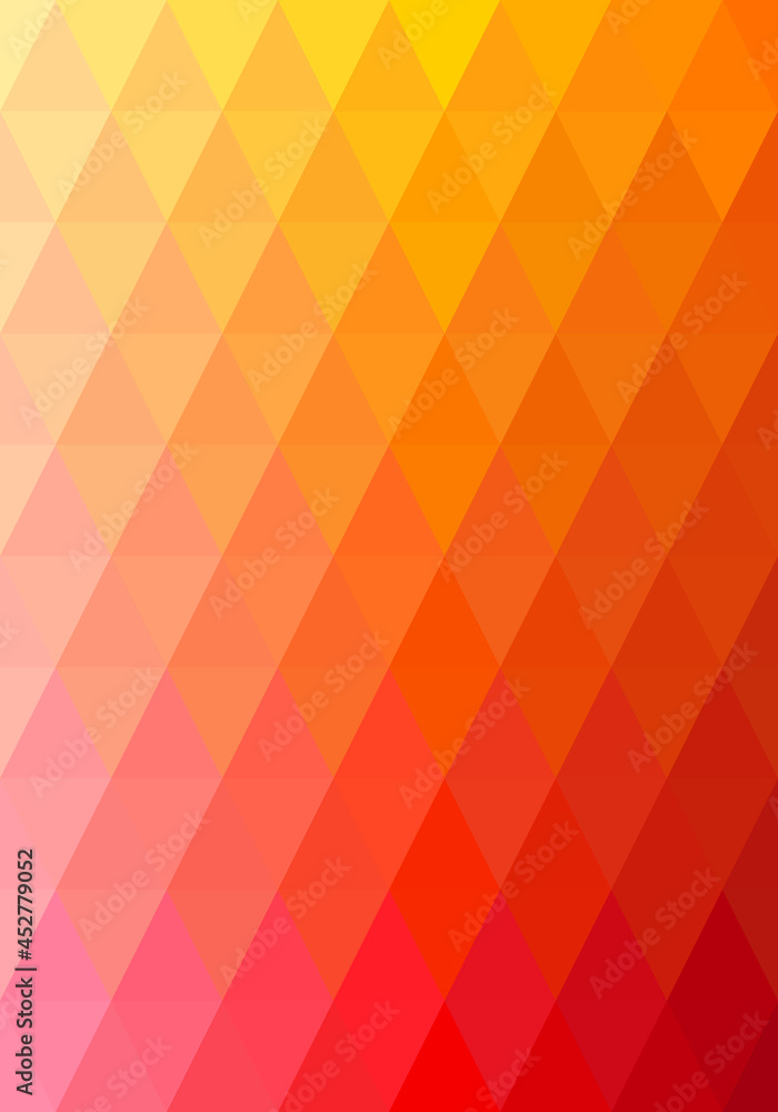 Triangle shape pattern. Red, orange, yellow gradient. Abstract background. Texture design for publications, covers, posters, flyers, brochures, banners, backdrops, walls. Vector illustration. Triangle shape pattern. Red, orange, yellow gradient. Abstract background. Texture design for publications, covers, posters, flyers, brochures, banners, backdrops, walls. Vector illustration.