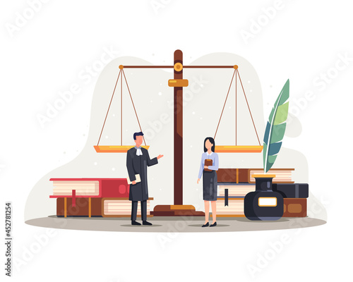 Legal law justice service illustration